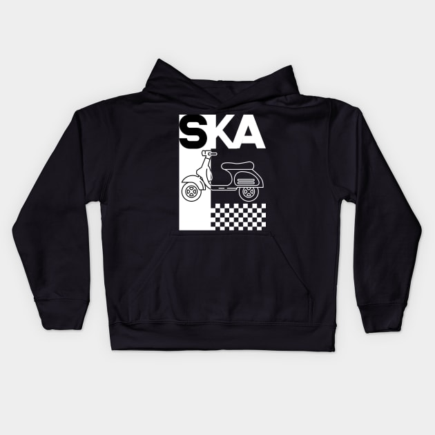 Ska Future, Ska Past mono Kids Hoodie by J&S mason